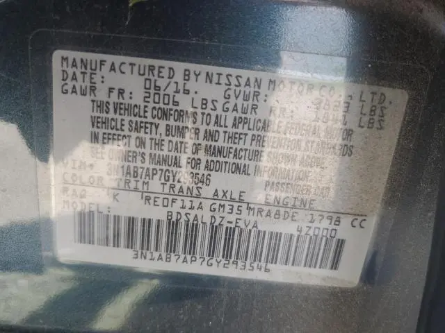 2016 NISSAN SENTRA S  