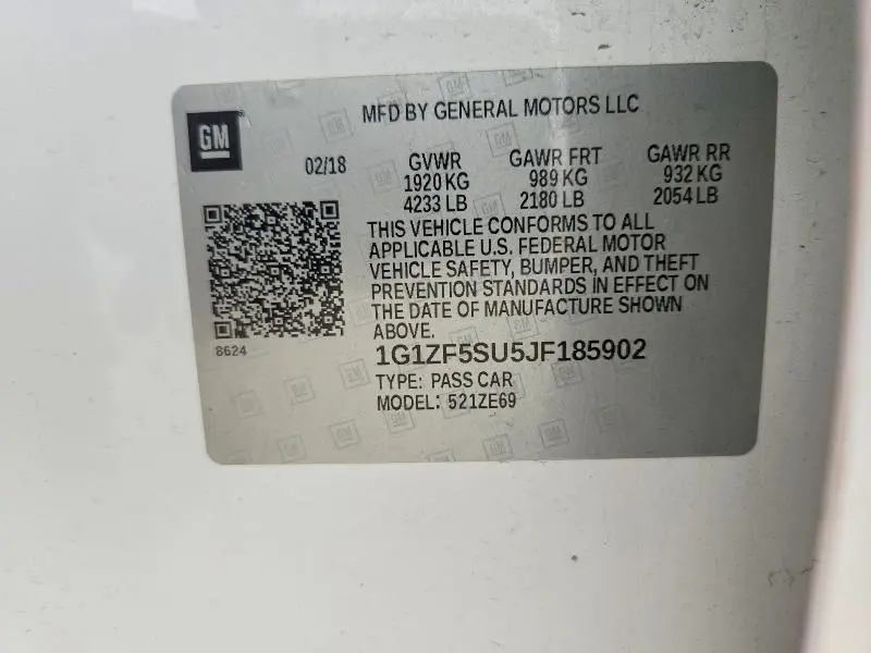 2018 CHEVROLET MALIBU HYBRID  