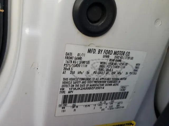 2011 FORD EXPEDITION EL LIMITED  