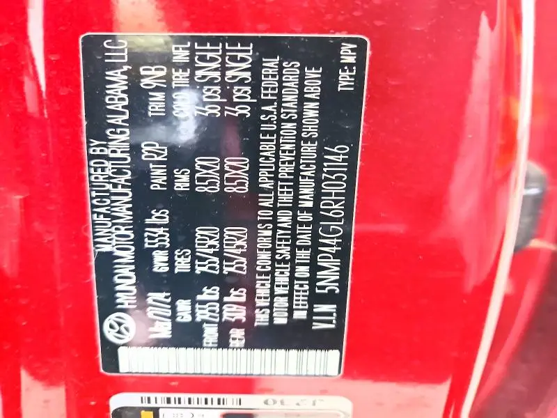 2024 HYUNDAI SANTA FE LIMITED  