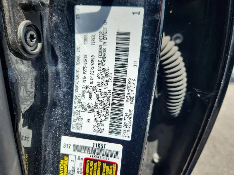 2014 TOYOTA TUNDRA SR5  