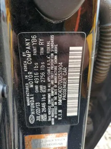 2013 HYUNDAI GENESIS 3.8L  