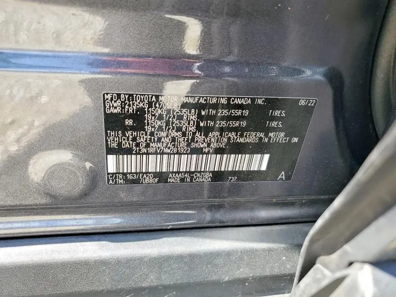 2022 TOYOTA RAV4 LIMITED  