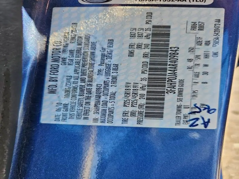 2010 FORD FUSION SEL  