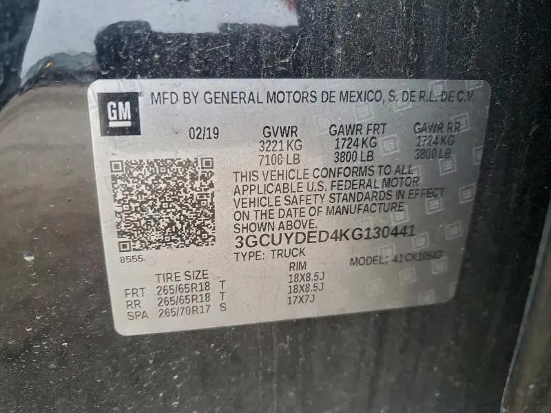 2019 CHEVROLET SILVERADO K1500 LT  