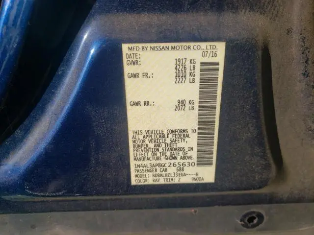 2016 NISSAN ALTIMA 2.5  