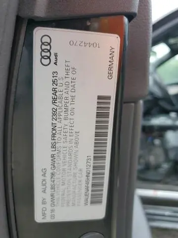 2017 AUDI A4 PREMIUM PLUS