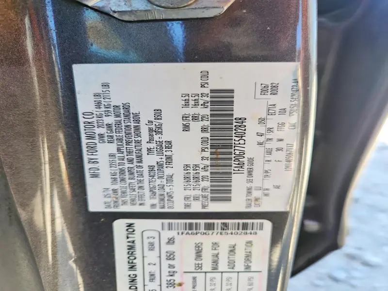 2014 FORD FUSION S  