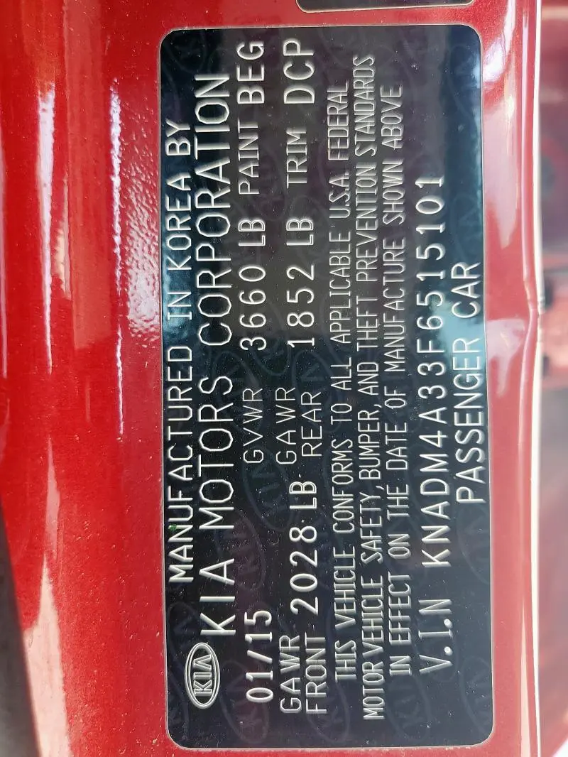 2015 KIA RIO LX  