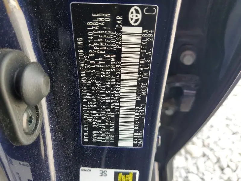 2023 TOYOTA COROLLA LE  