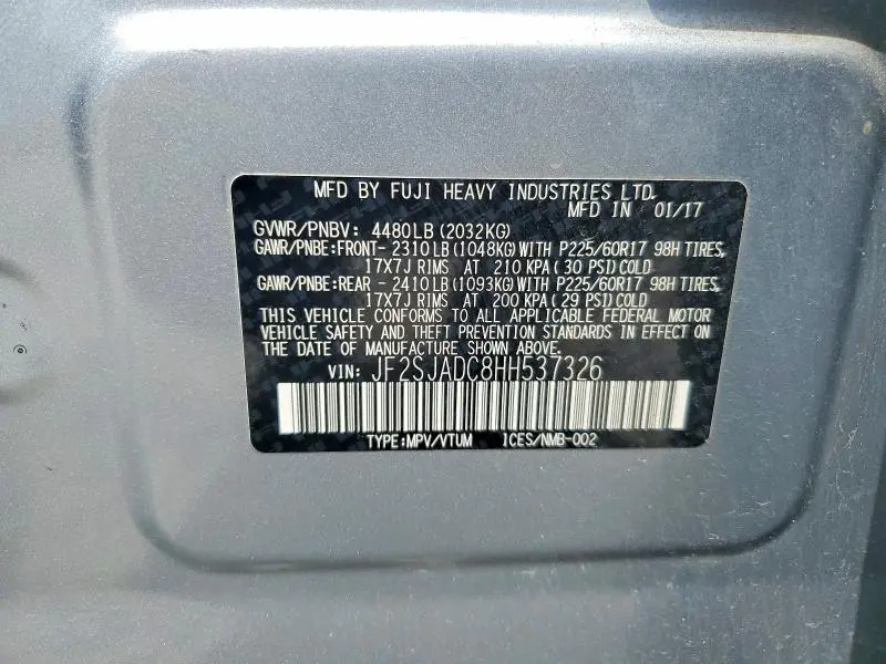 2017 SUBARU FORESTER 2.5I PREMIUM  