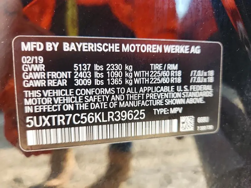 2019 BMW X3 SDRIVE30I  