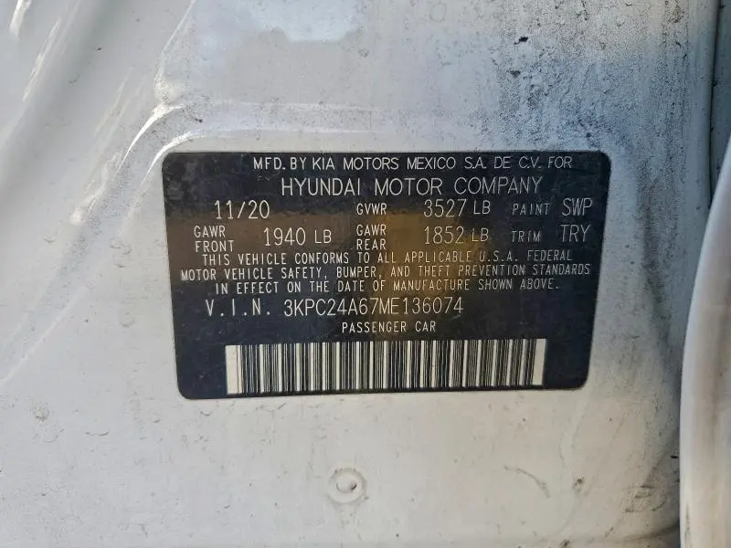 2021 HYUNDAI ACCENT SE  