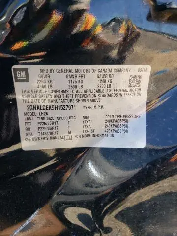 2017 CHEVROLET EQUINOX LT