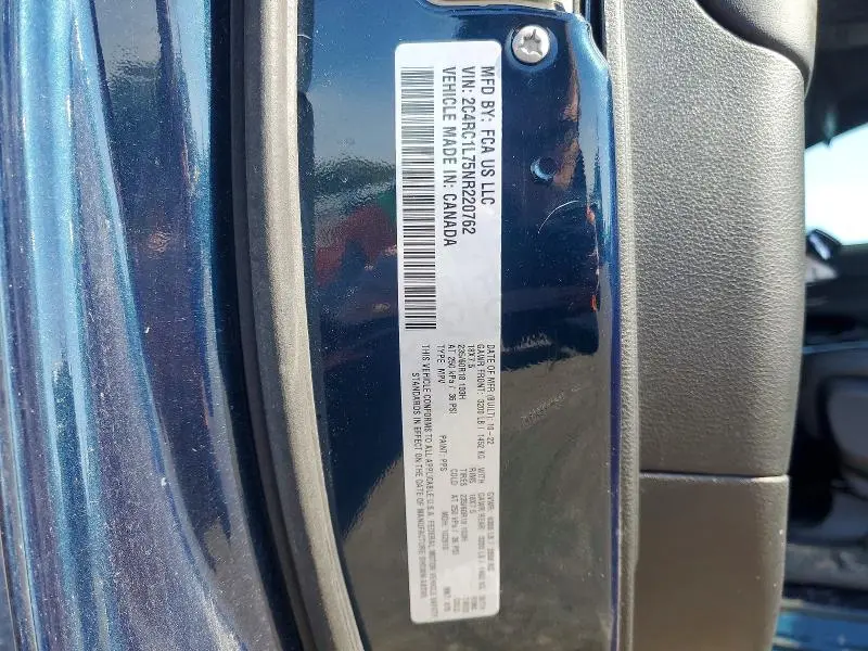 2022 CHRYSLER PACIFICA HYBRID TOURING L  