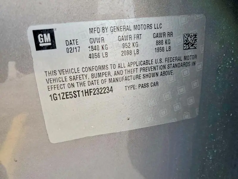 2017 CHEVROLET MALIBU LT  