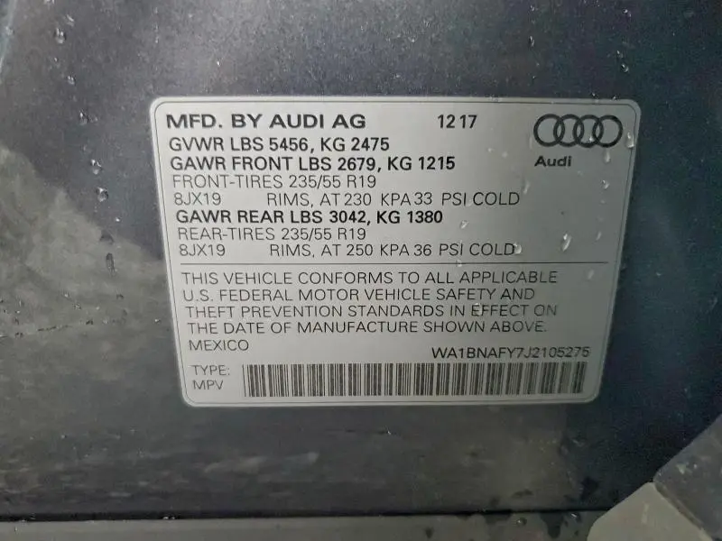 2018 AUDI Q5 PREMIUM PLUS  