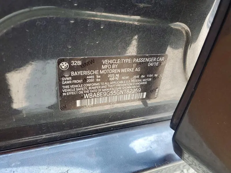 2016 BMW 328 I SULEV  