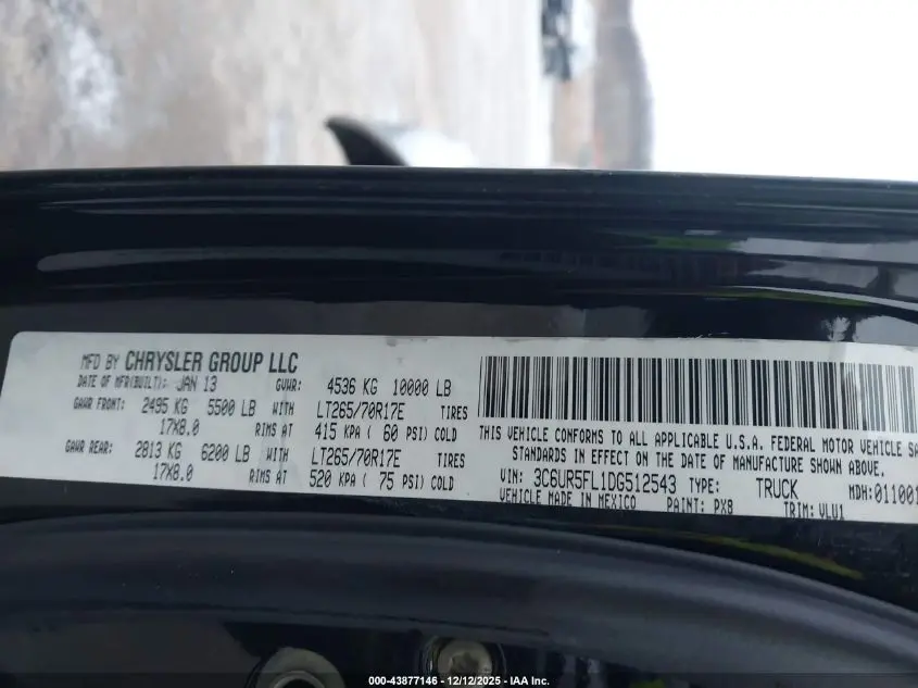 2013 RAM 2500 LARAMIE