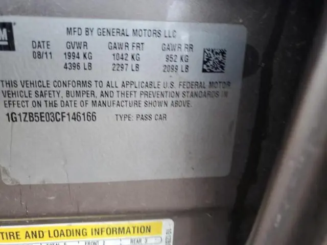 2012 CHEVROLET MALIBU LS  