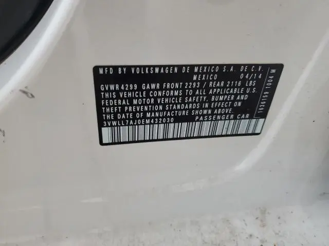 2014 VOLKSWAGEN JETTA TDI  