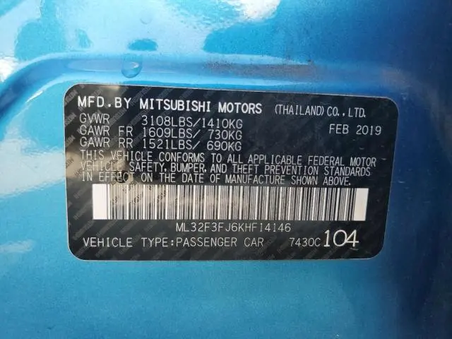2019 MITSUBISHI MIRAGE G4 ES  