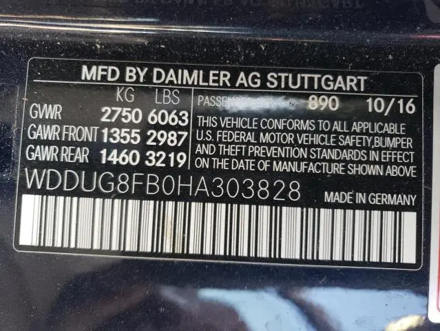 2017 MERCEDES-BENZ S 550 4MATIC  