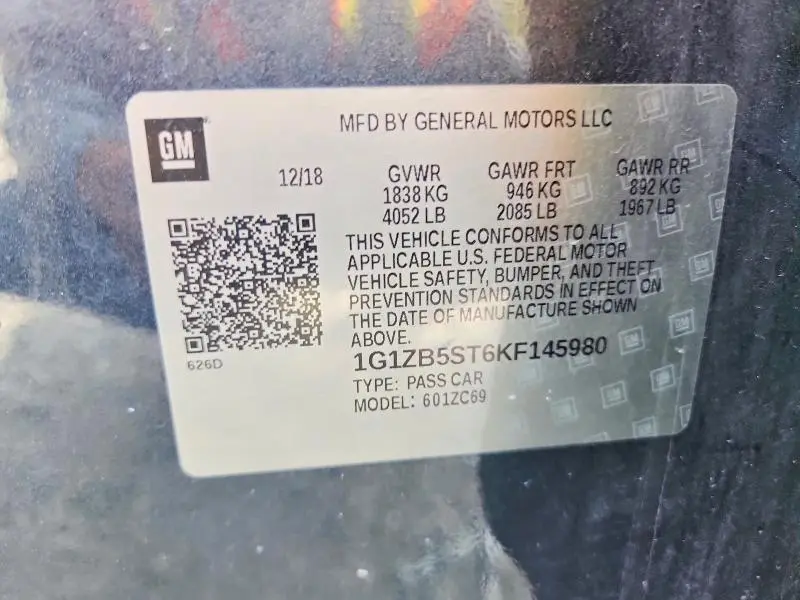 2019 CHEVROLET MALIBU LS  