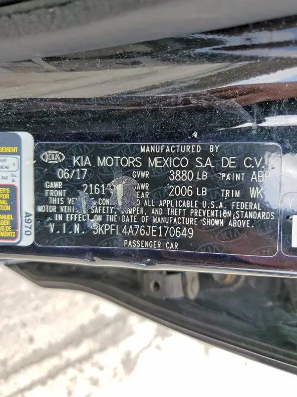 2018 KIA FORTE S  