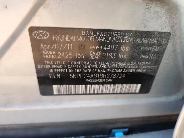 2011 HYUNDAI SONATA SE  