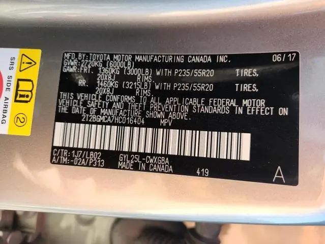 2017 LEXUS RX 450H BASE  