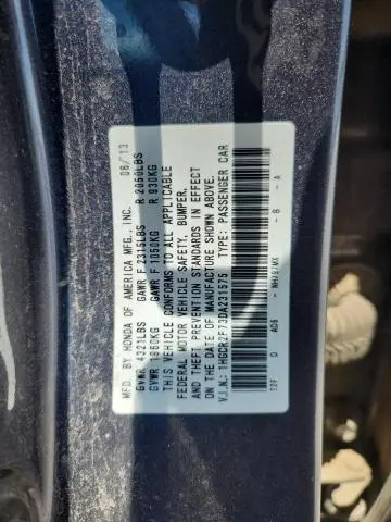2013 HONDA ACCORD EX  