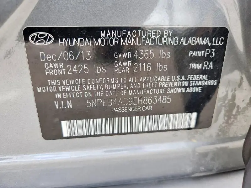2014 HYUNDAI SONATA GLS  