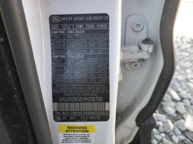 2017 LAND ROVER RANGE ROVER EVOQUE HSE  