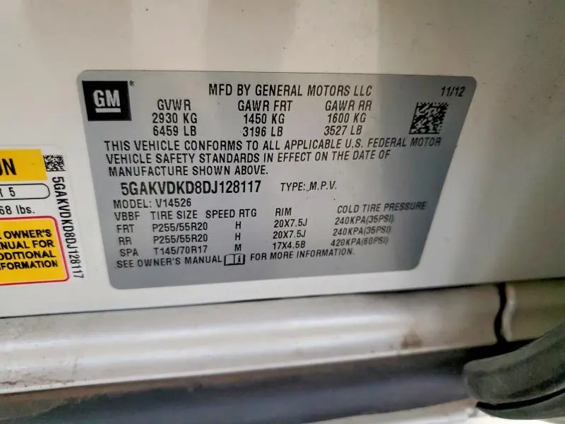 2013 BUICK ENCLAVE   