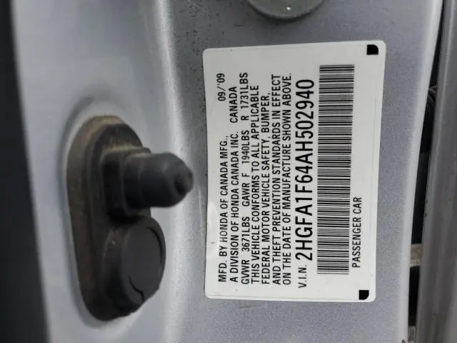 2010 HONDA CIVIC LX-S  