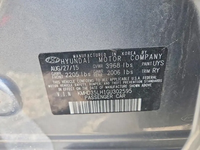 2016 HYUNDAI ELANTRA GT BASE  