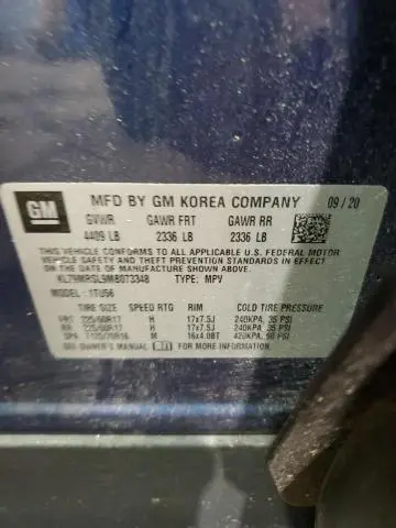 2021 CHEVROLET TRAILBLAZER LT  