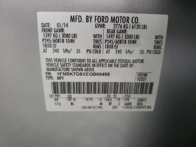 2014 FORD EXPLORER XLT  