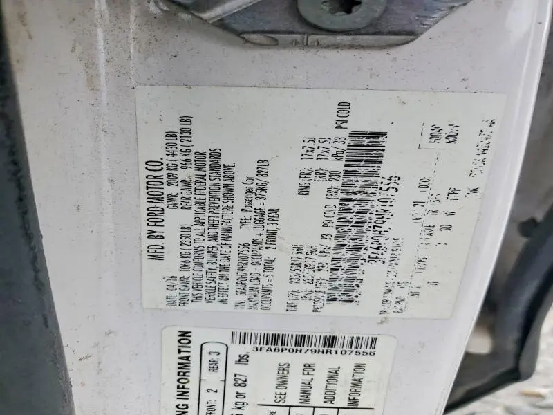 2017 FORD FUSION SE  