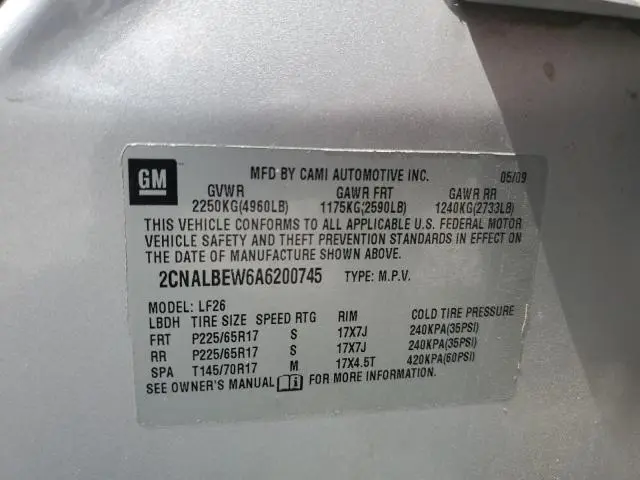 2010 CHEVROLET EQUINOX LS  