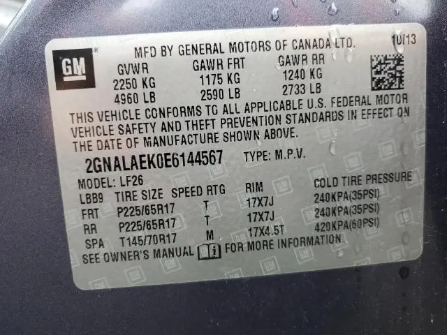2014 CHEVROLET EQUINOX LS  