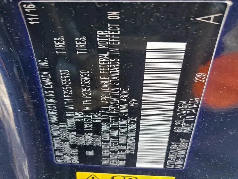 2017 LEXUS RX 350 BASE  