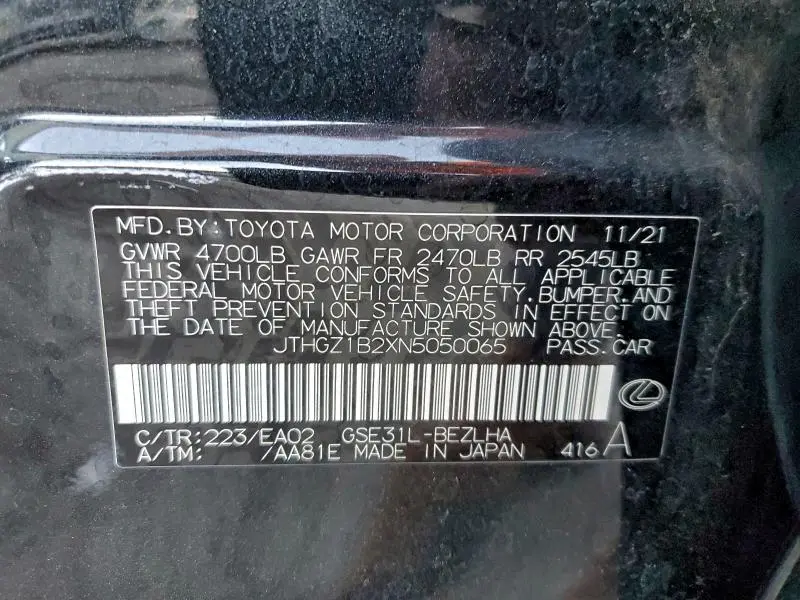 2022 LEXUS IS 350 F SPORT  