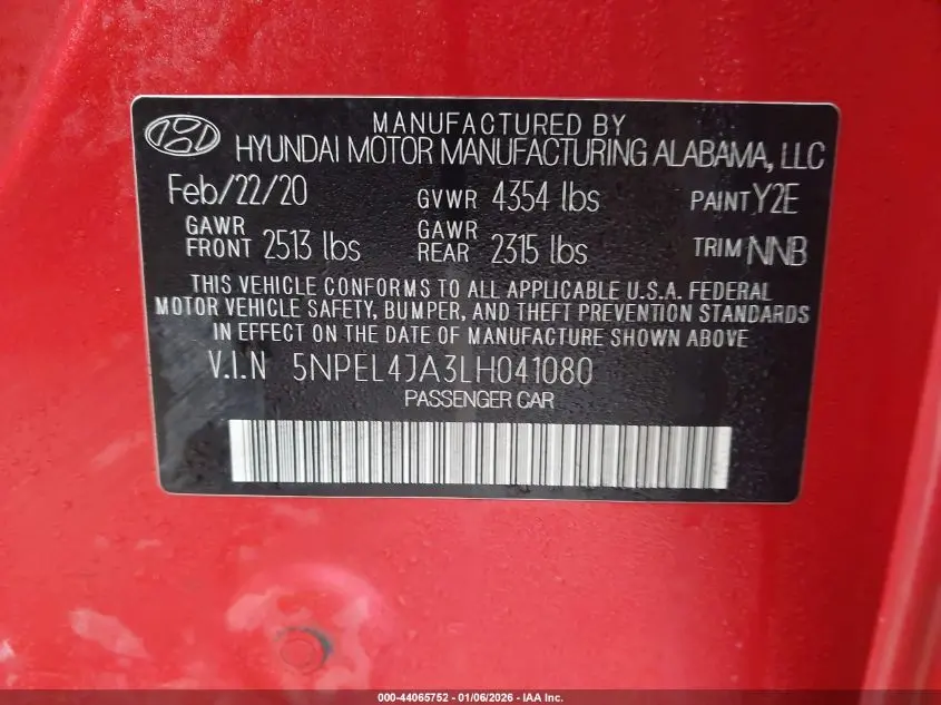 2020 HYUNDAI SONATA SEL