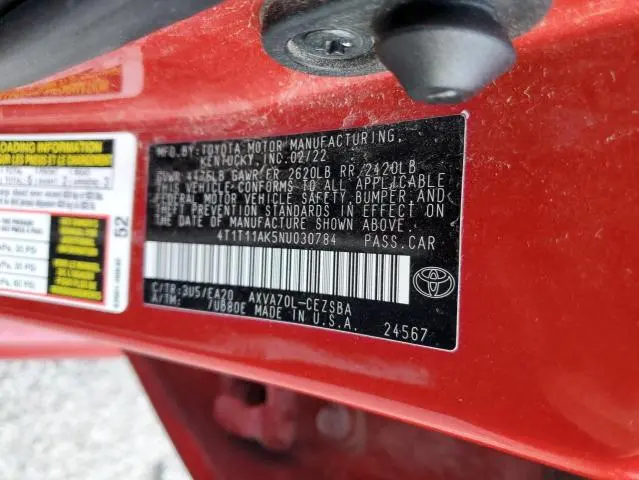 2022 TOYOTA CAMRY SE  