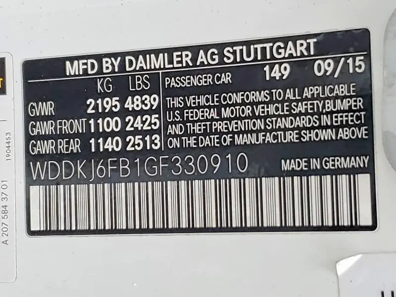 2016 MERCEDES-BENZ E 400  