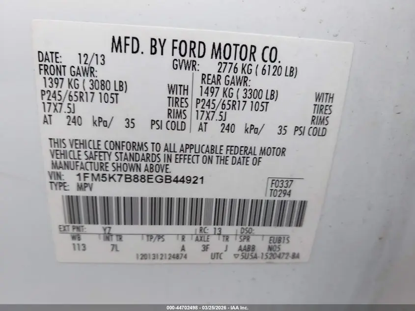 2014 FORD EXPLORER  