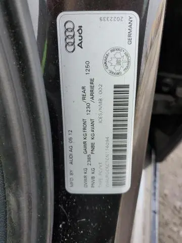 2012 AUDI A6 PREMIUM  