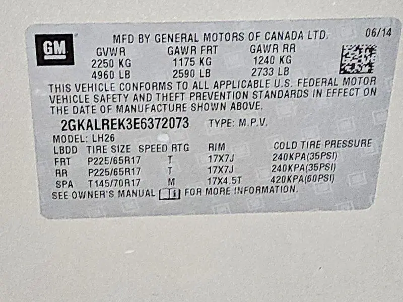 2014 GMC TERRAIN SLE  